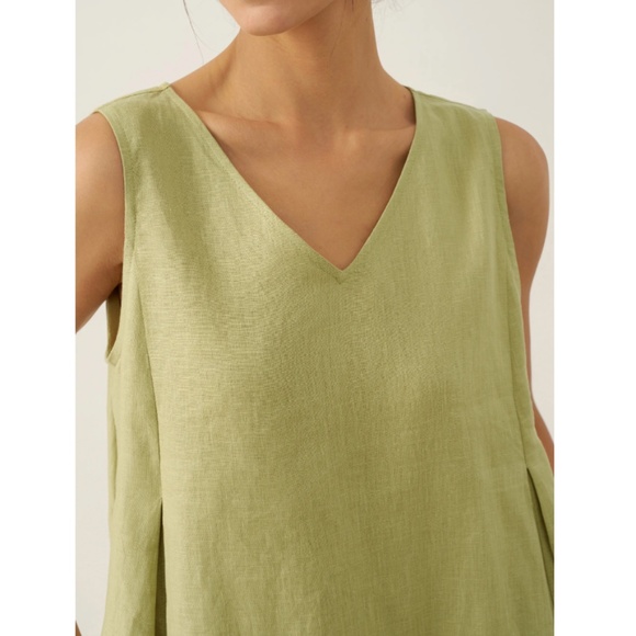 100% Linen Sleeveless A-Line Maxi Dress TARA - Picture 3 of 10